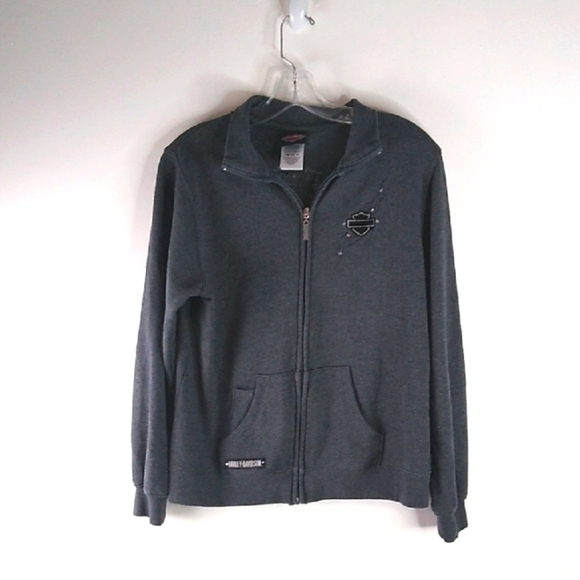 Harley Davidson - Long Sleeve Grey Jacket - Size Medium - Picture 1 of 6